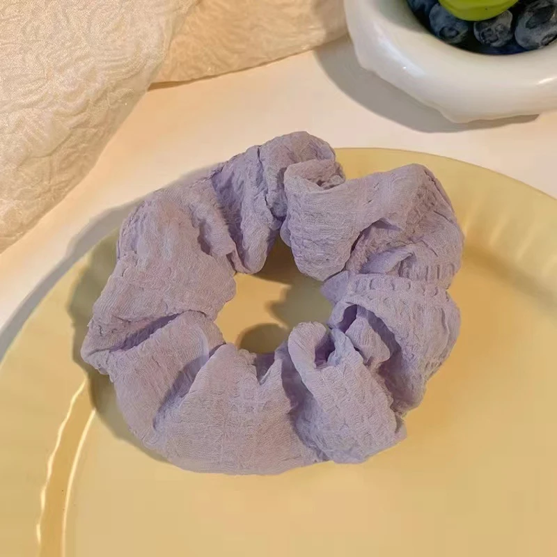 

NEW Fashion Korean Hair Scrunchie Elastic Bands Solid Color Summer Headwear Gift Ponytail Holder For Women Girls Accessories