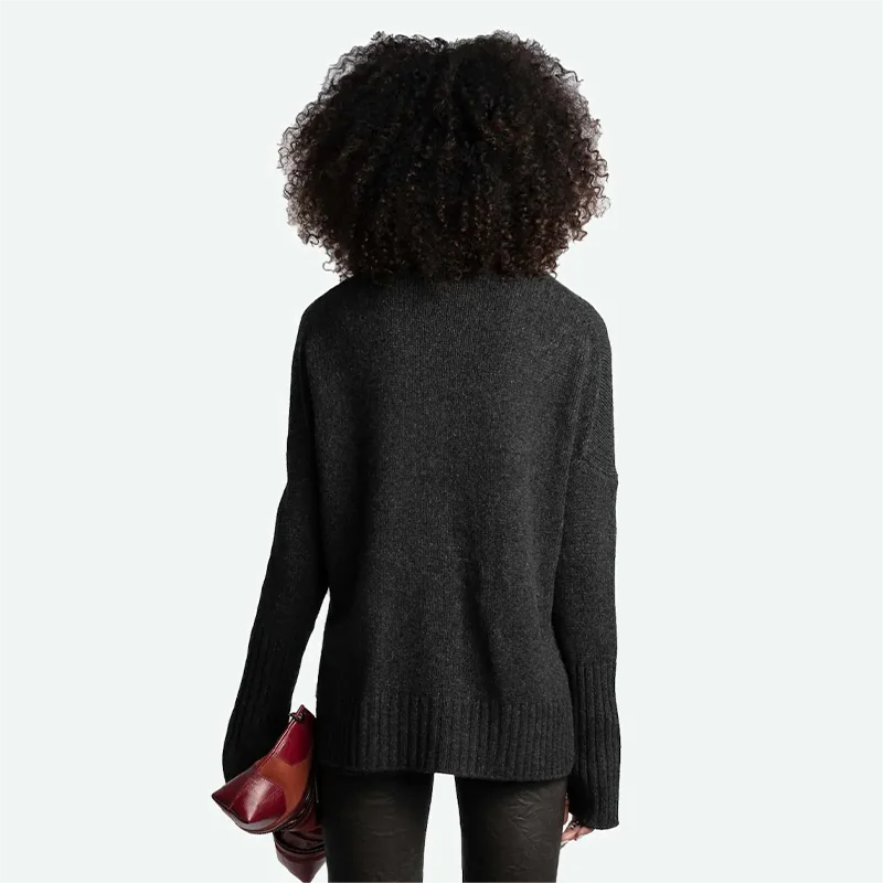 Zadig повседневные свитера женские зимние свободные кашемировые трикотажные