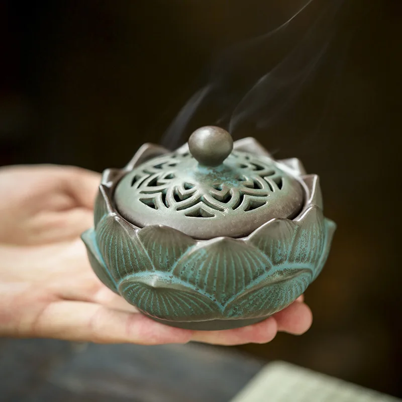 

Ceramic Plate Incense Burner Lotus Incense Burner Incense Road Sandalwood Agarwood Incense Seat Indoor Zen Incense Burner