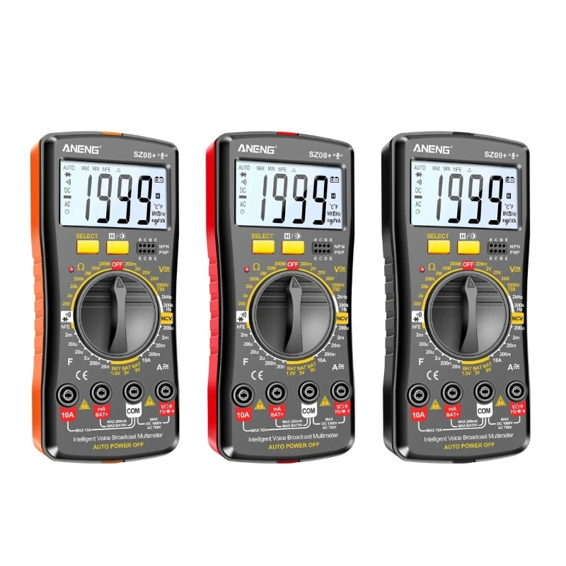 

Digital Smart-Multimeter Voltmeter True-VoltageMeter 1999 Counts Circuit Tester Dropship