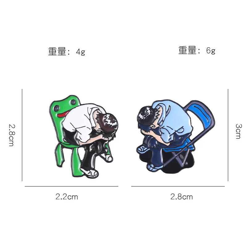 EVA Ikari Shinji Enamel Pins Cartoon Anime Frog Chairs Brooches Bag Lapel Button Badges Funny Jewelry Gift for Kids Friends images - 6