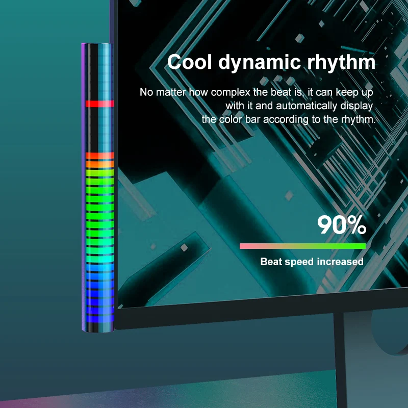 

Pickup Light RGB Voice Control Audio Voice Control Music Rhythm Lamp Led Atmosphere Light Computer Car Atmosphere