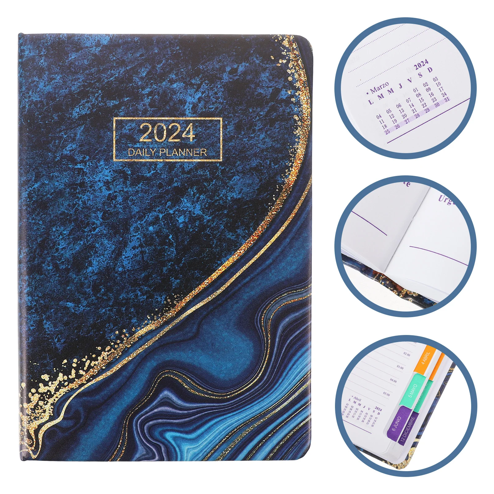 

Spanish Printing Schedule Notebook Students Planning Notebook Portable A5 Notepad Stationery 2024 agenda