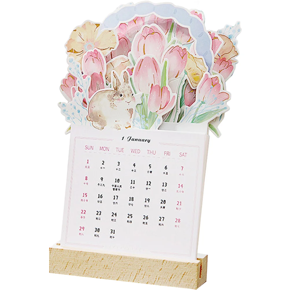 

Schedule Floral Calendar Office Paper Calendar Creative Desktop Calendar Students Paper Calendar