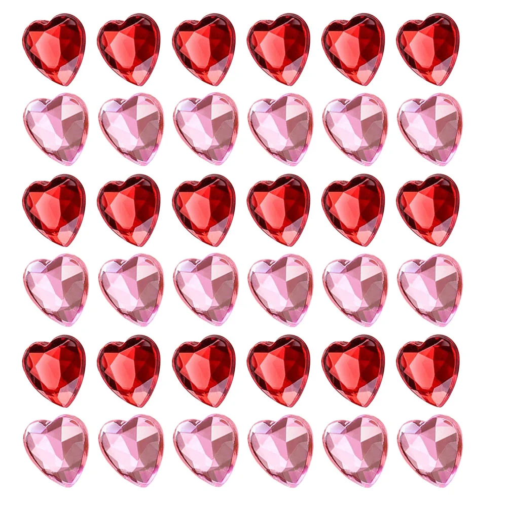 

Heart Valentines Filler Vase Tableplastic Day Redhearts Scatter Jewelry Wedding Props Party Decorativerhinestones Decor