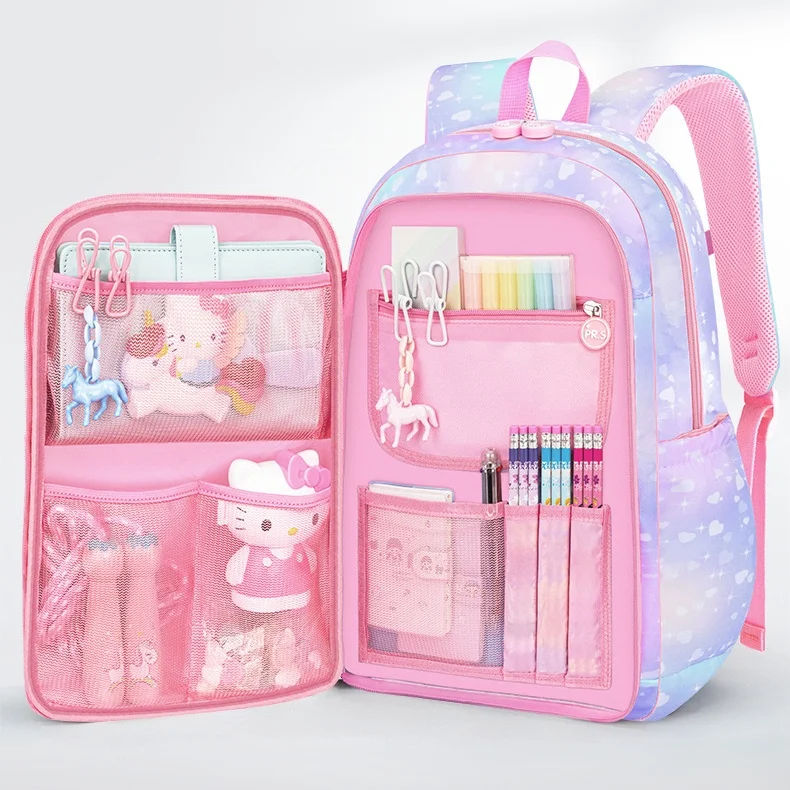 Cute Girl Princess Rainbow Sweet Schoolbags 2022 New All-match Grade 1-6 Primary Children Boy High-capacity Light Backpacks Hot