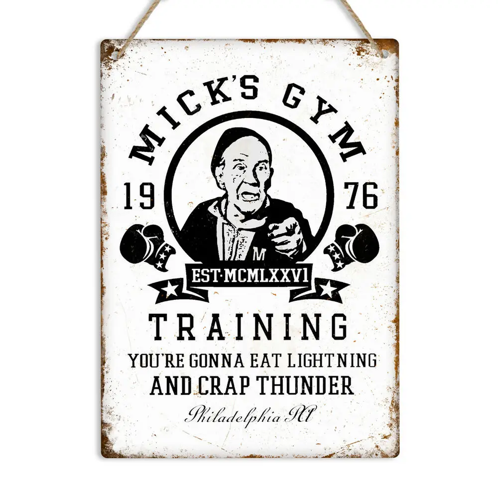 

Винтажный Ретро металлический фон MICKS GYM, большой бокс, Рокки, Бальбоа