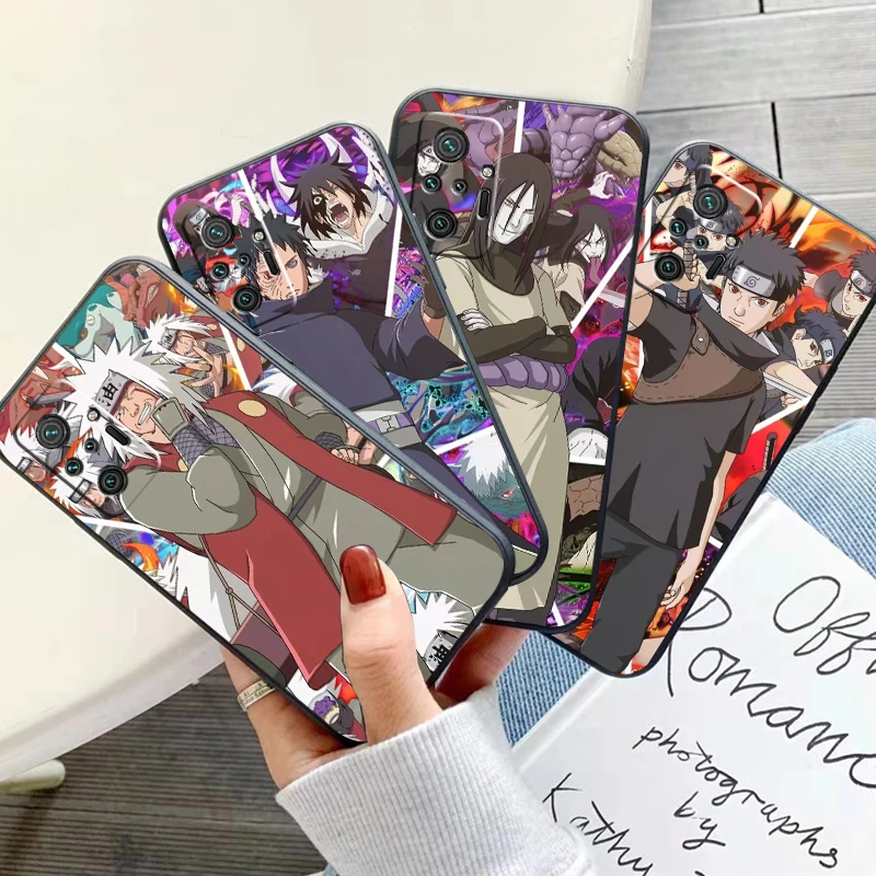 

NARUTO Anime Phone Case For Xiaomi Redmi Note 10 10X 10T 10S 9 9T 9A 9C 9S 9 Pro Max Coque Silicone Cover Soft Black