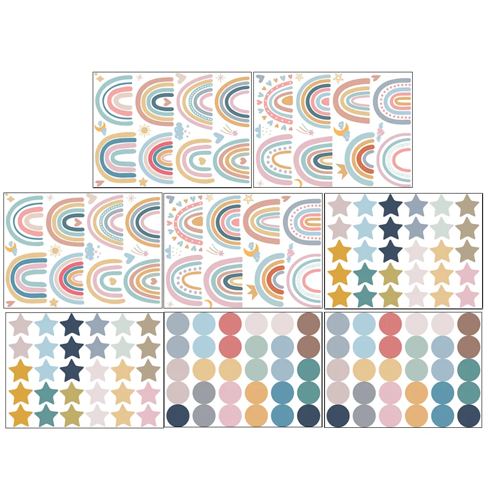 

2 Sets Of Kids' Room Rainbow Pattern Rainbow Wallpaper Wall Stickers Rainbow Wall Decor Rainbow Wall Sticker