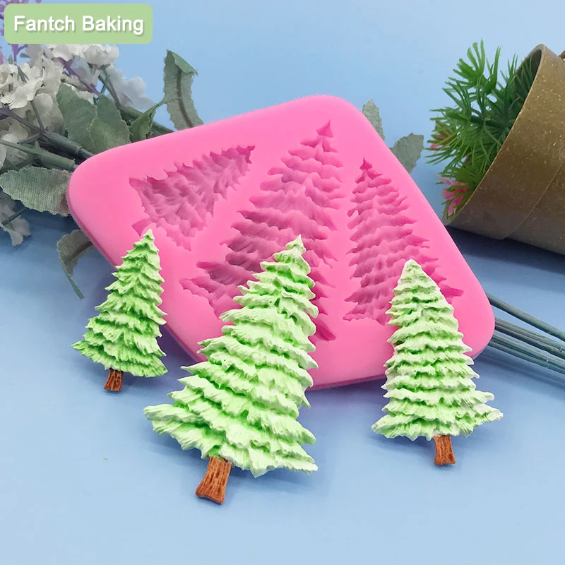 

3hold DIY Christmas Tree Silicone Cake Mold For Baking Accessories Cake Decorating Tools Art Resin Molds Kitchen Baking Tools