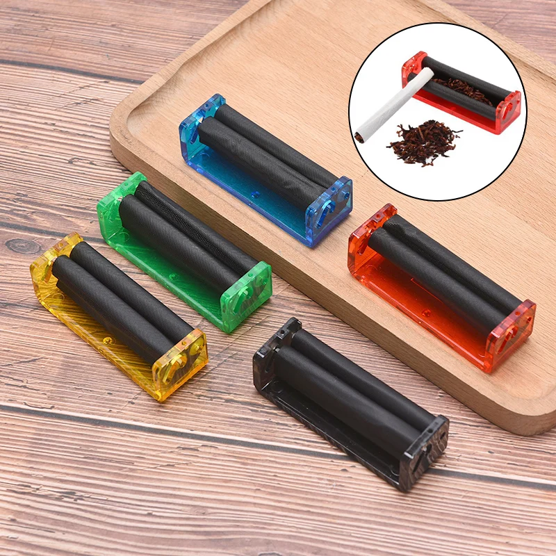 

Portable 70mm Easy Manual Cigarette Tobacco Smoking Roller Maker Rolling Machine Clear Rolling Papers Cigarette Maker DIY