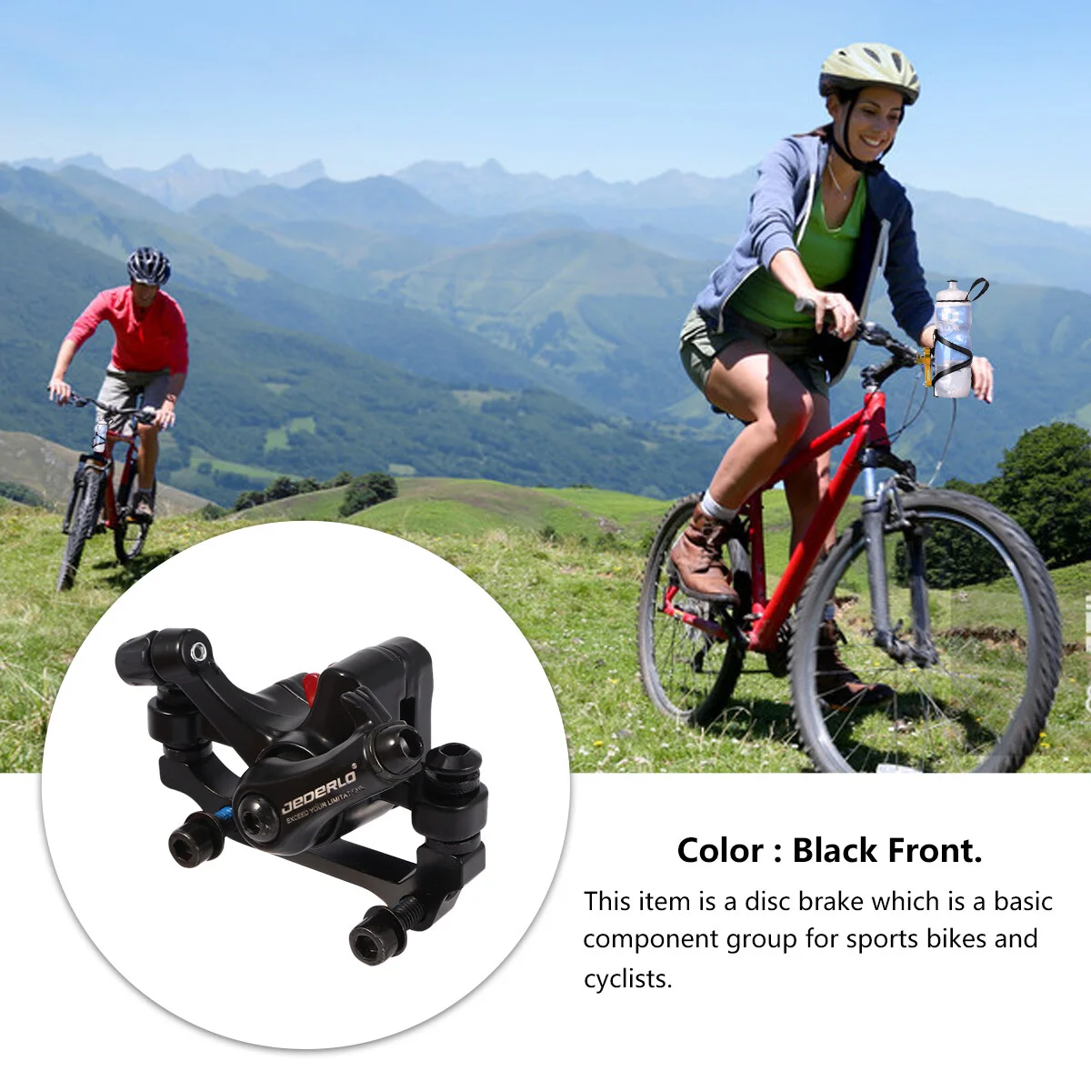 

Mountain Bike Brake Aluminum Alloy Mechanical Disc Brake Caliper Front for Folding Bike Part