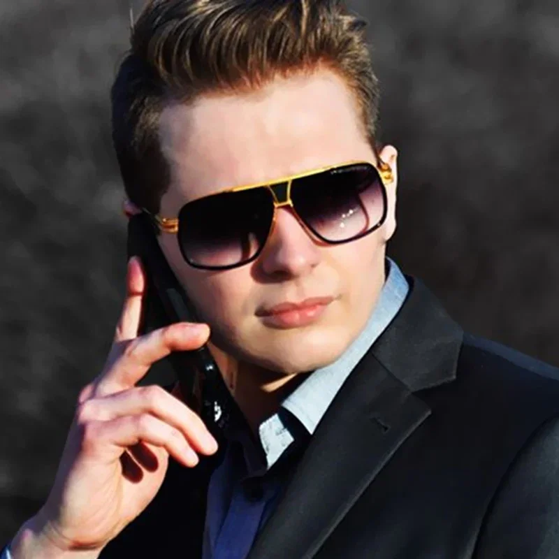 Солнцезащитные очки большого размера для мужчин и женщин брендовые дизайнерские