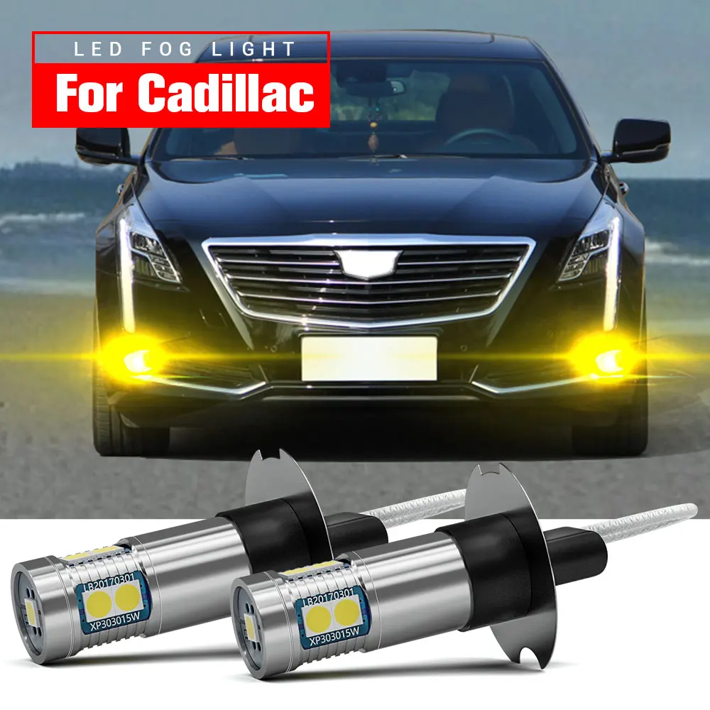 

2pcs LED Fog Light Lamp Blub H3 Canbus Error Free For Cadillac STS 2005-2011