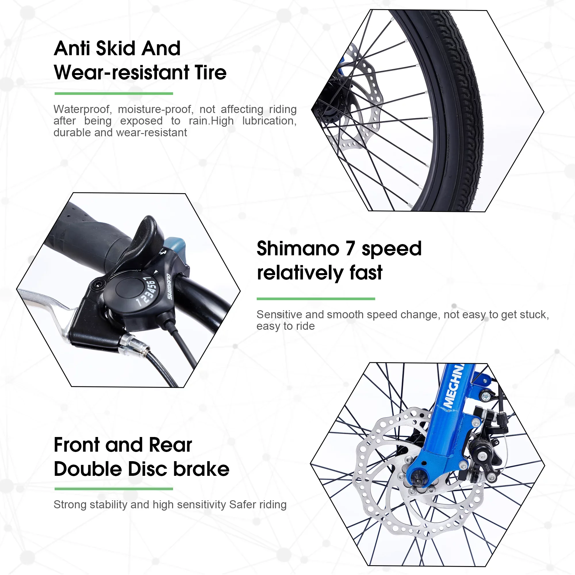 Meghna 20-26-дюймовый складной тандемный велосипед, 3-местный велосипед Shimano, 7-скоростной городской велосипед для путешествий, пляжный прогулочный велосипед (art.: 3920c2ae4e07c) - 3920c2ae4e07c