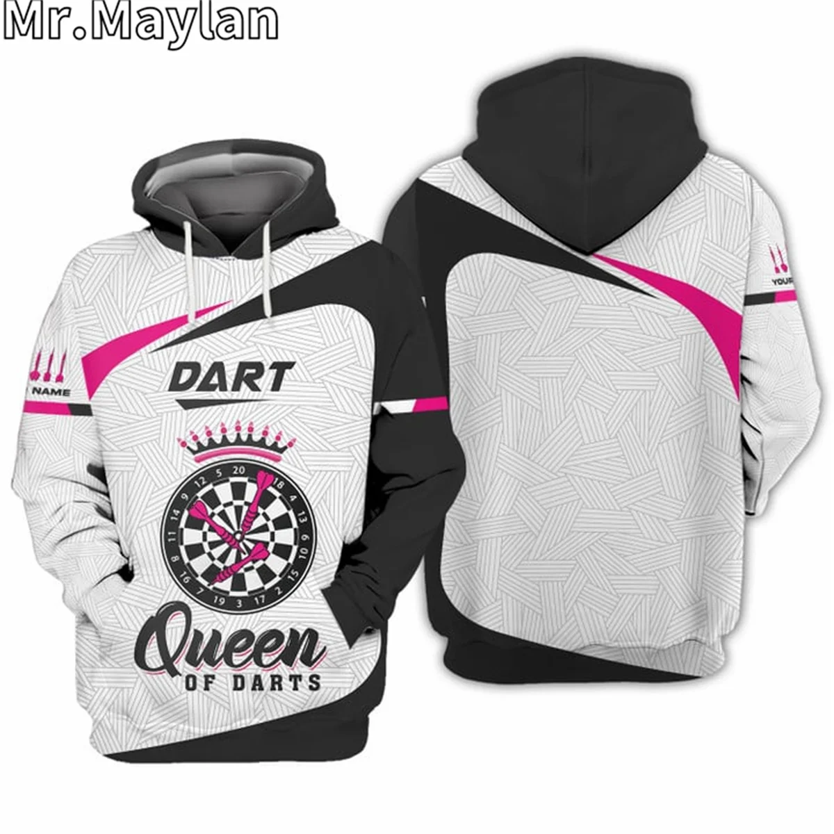 Спортивная толстовка унисекс с 3D названием LOVE DARTS свитшот для мужчин и женщин