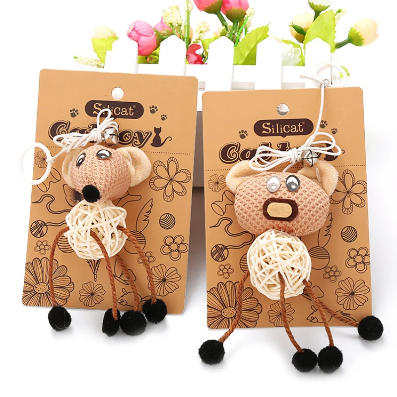 

Rattan Ball Rings Pet Interactive Toys Chats Teasing Cats Animals Goods for Cats Stuffed Catnip Cat Supplies Products Home