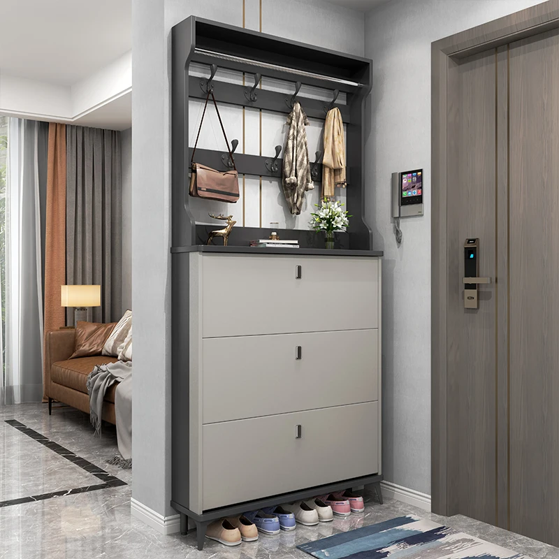 

Coat Storage Entryway Shoe Cabinets Wood Nordic Door Minimalist Shelf Shoe Cabinets Vertical Sleek Zapateros Home Furniture