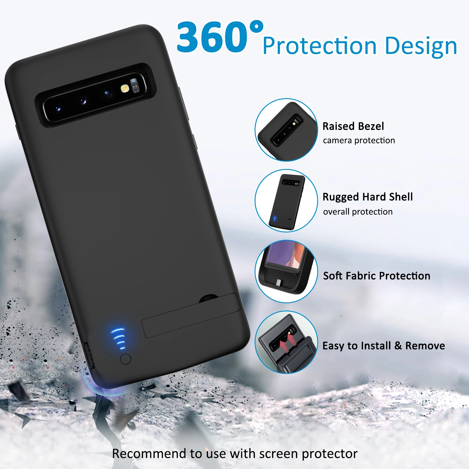 Najtaniej GladGoGo ładowarka Etui Do Samsung Galaxy S10 S10E S10 Plus Przenośne Etui Do ładowania Telefony Komórkowe Powerbank ładowarka Pokrywa