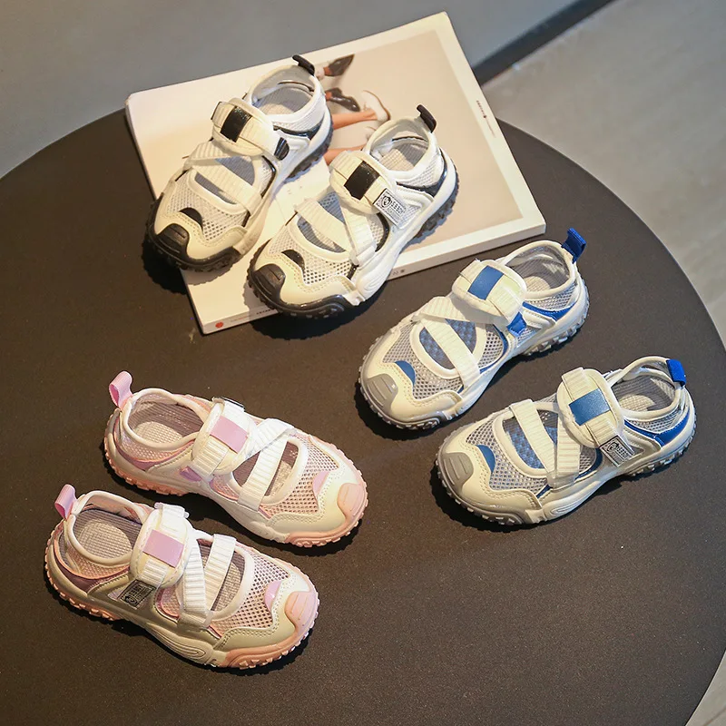 

Детские сетчатые повседневные кроссовки, дышащая Нескользящая светильник спортивная обувь с мягкой подошвой для детей, весна, лето, осень