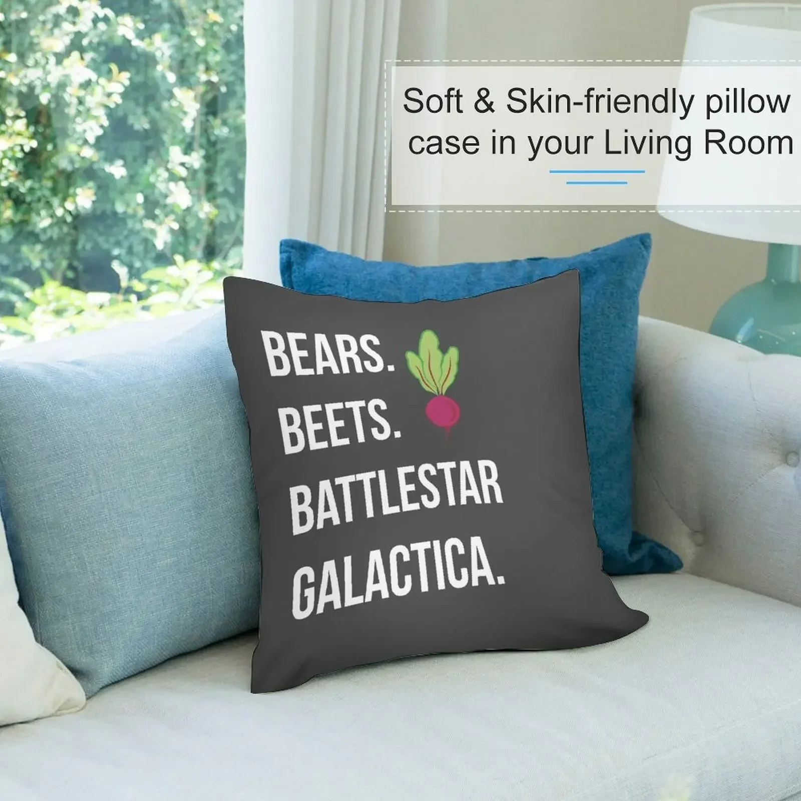 Медведи. Свекла. Battlestar Galactica. - Офисная декоративная подушка чехол для подушки