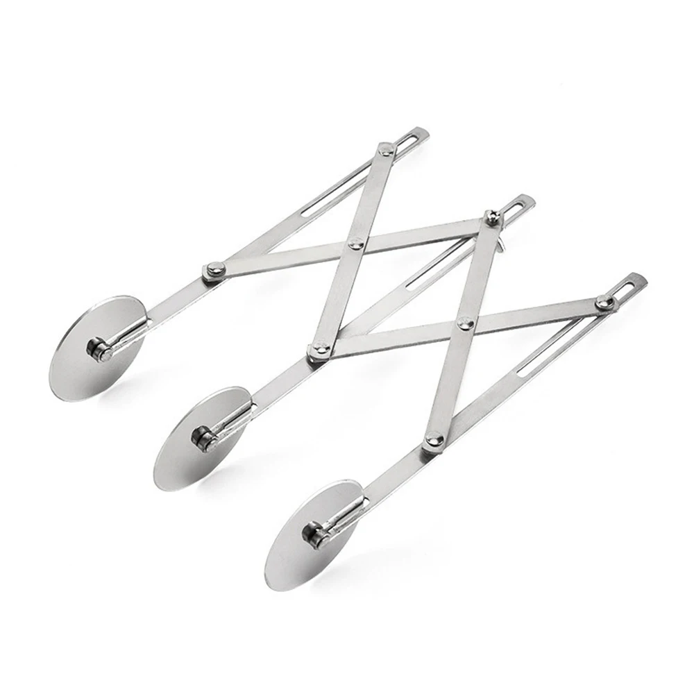 

7 Wheels Pizza Cutter Stainless Steel Slicer Expandable Pie Crust Roller Pastry Cutter Pizza Wheel and Cutter Hot Sale