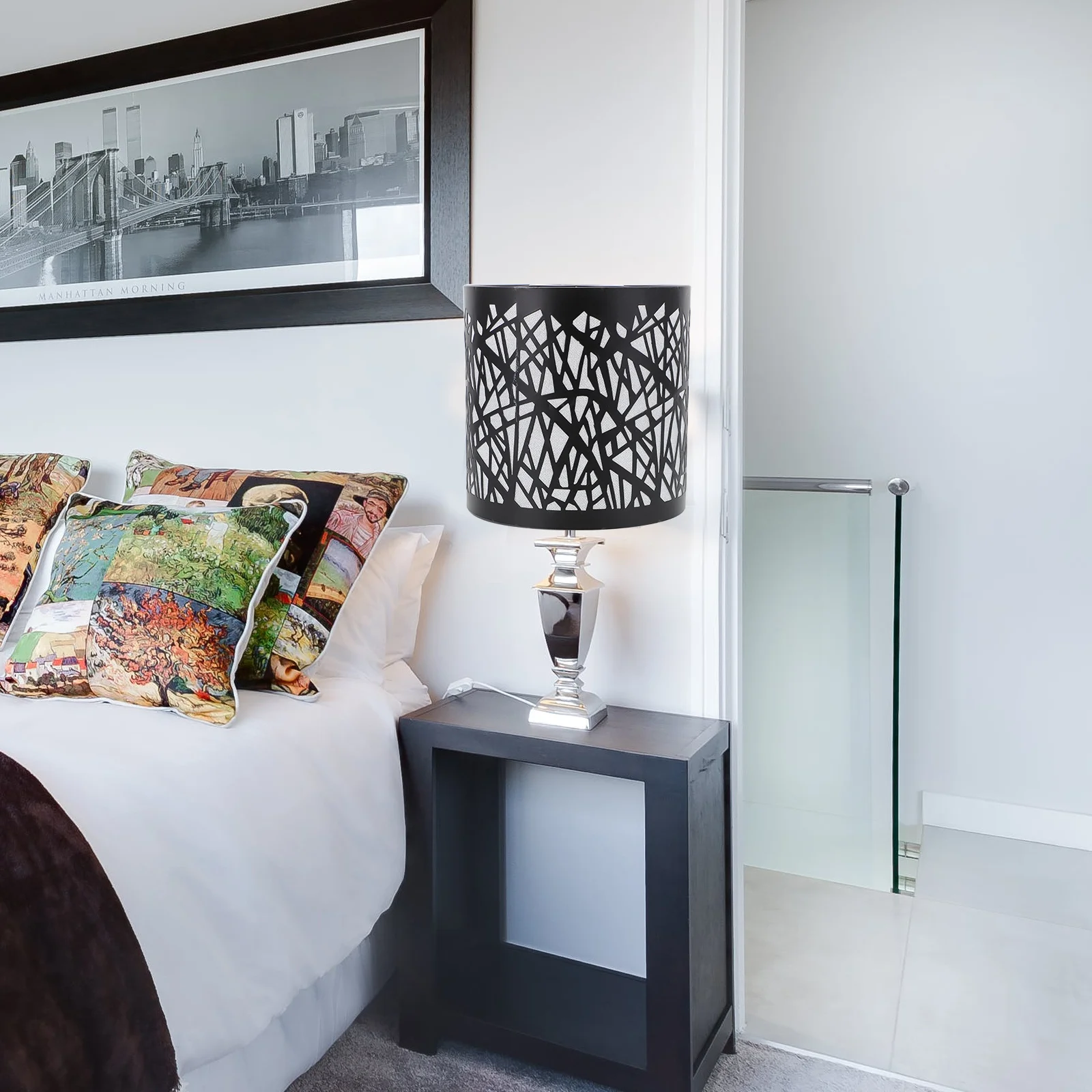 

Lamp Shade Shades Lighttable Lampshade Floor Replacement Bedside Metal Pendant Hanging Mini Covers Drum Black Shadow Shadows