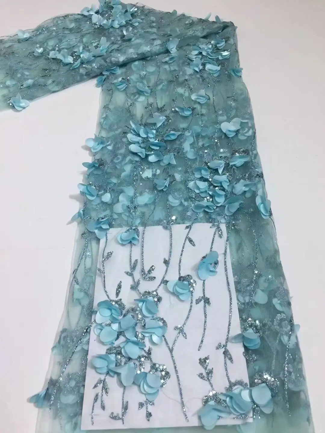 

African Lace Fabric 2021 High Quality French Tulle Net Lace Fabric 5 Yards Embroidery Nigerian Lace Fabric For Women