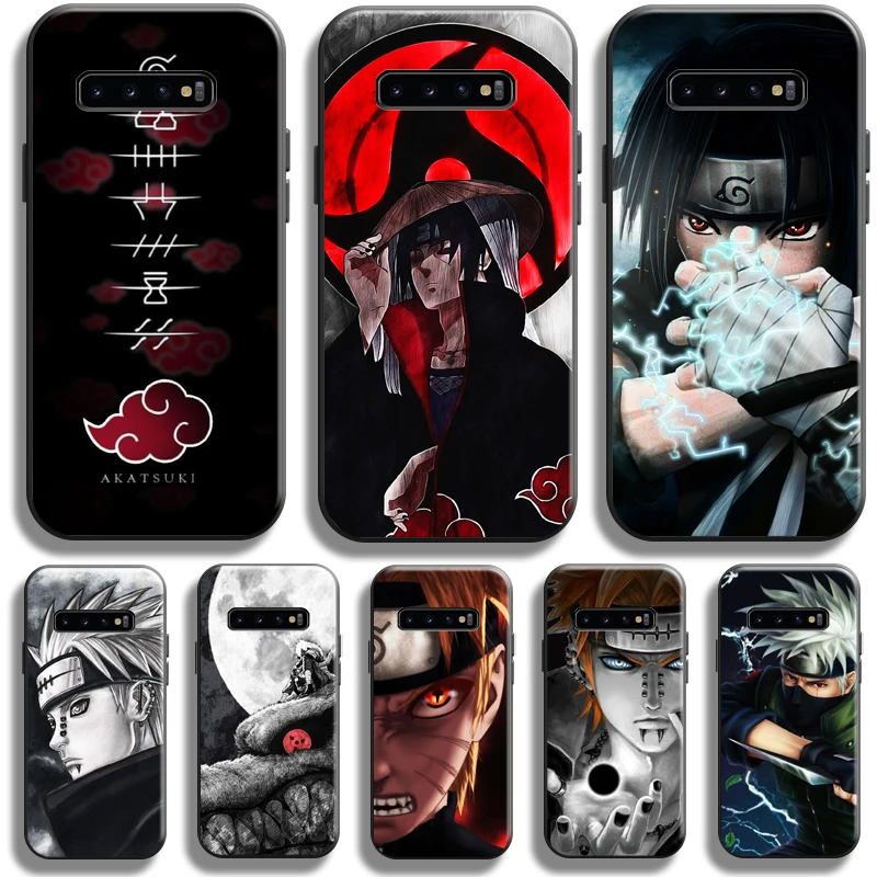 

Naruto Akatsuki Anime Phone Case For Samsung Galaxy S10 S10 Plus S10 Lite S10E Samsung S10 5G Silicone Cover Liquid Silicon