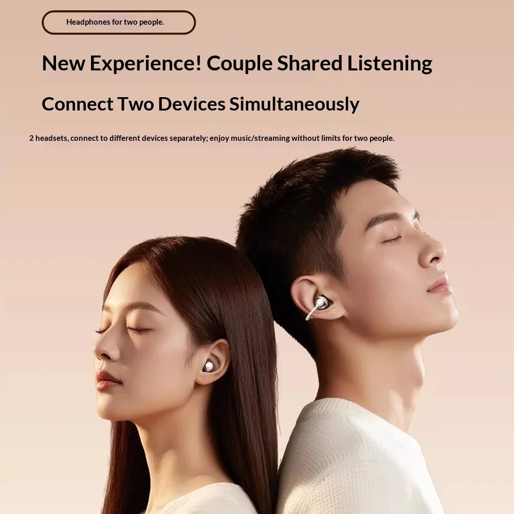 Фото Новые беспроводные Bluetooth-наушники с двойным подключением, миниатюрные, для сна, музыки и спорта, невидимые, с высоким качеством звука и шумоподавлением. №4