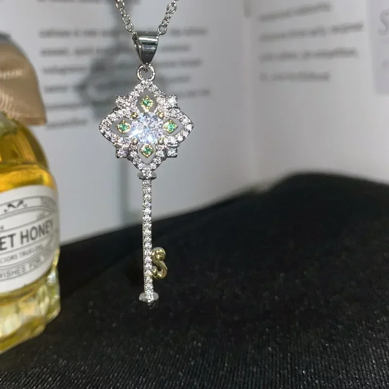 Высокое качество Роскошный MDL Муассанит Стиль Вишневый Цветок Розовый Ключ