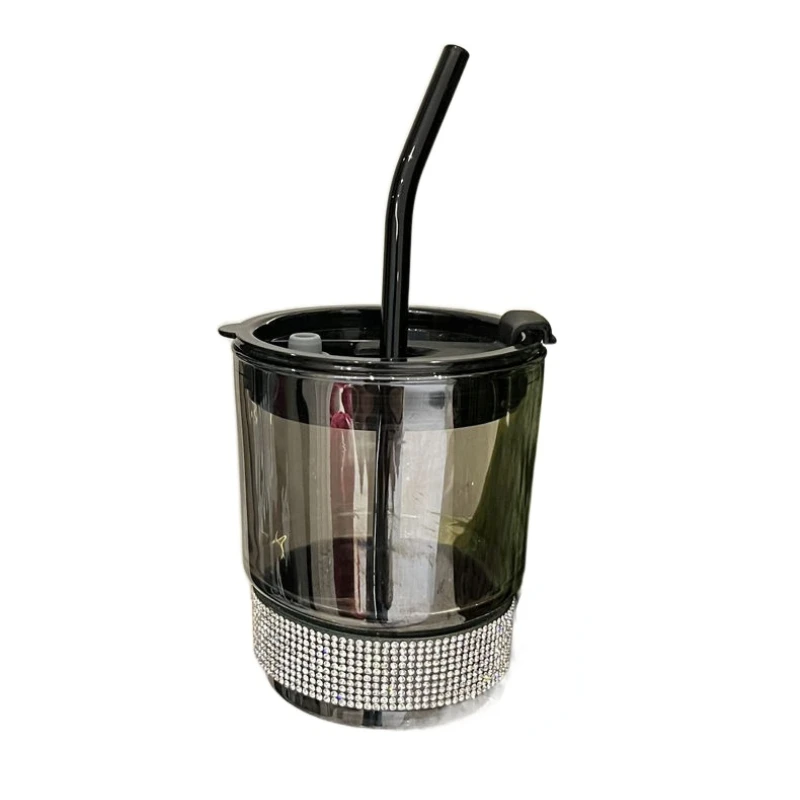 

400 мл стеклянная кружка с крышкой и соломинкой, сок, чайная чашка, кофейная чашка, посуда для напитков, прозрачное коктейльное стекло