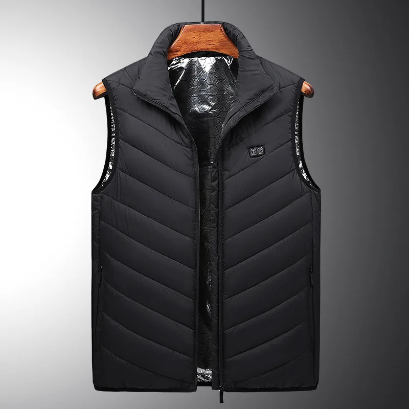 Dual control nine zones intelligent thermostatic electric vest USB heated vest winter men and women's hot vest