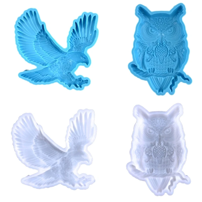 

2Pcs Silicone Flying Eagle Owls Molds Wall-mounted Semi-stereoscopic Mold DIY Ornament Pendant Epoxy Resin Crafting Mold