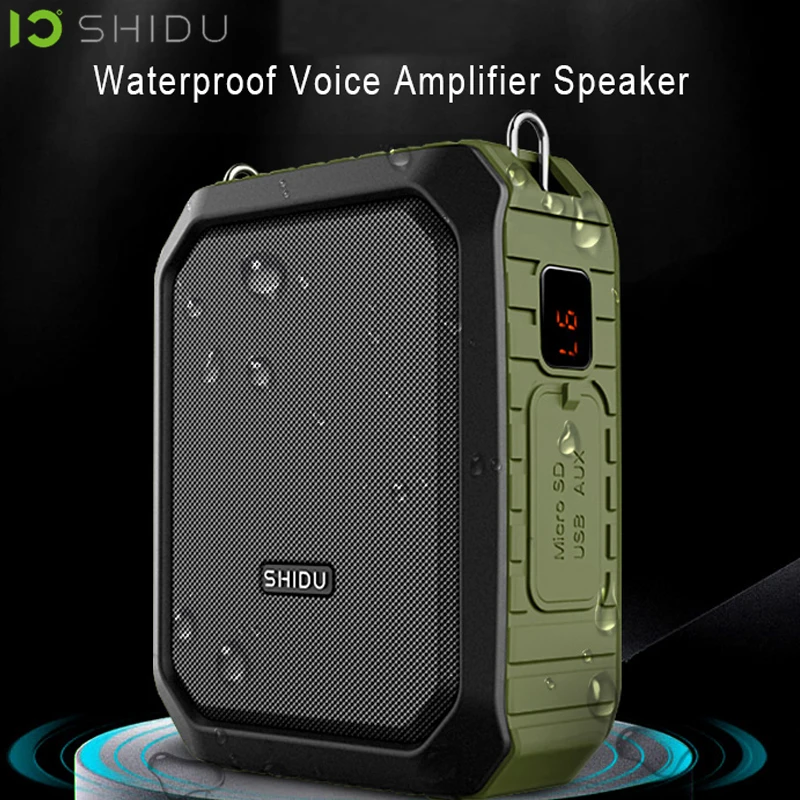 SHIDU Portable Voice Amplifier With Wireless Microphone For Teachers IPX5 Waterproof Bluetooth Speaker 4400mAh Power Bank M800 images - 6