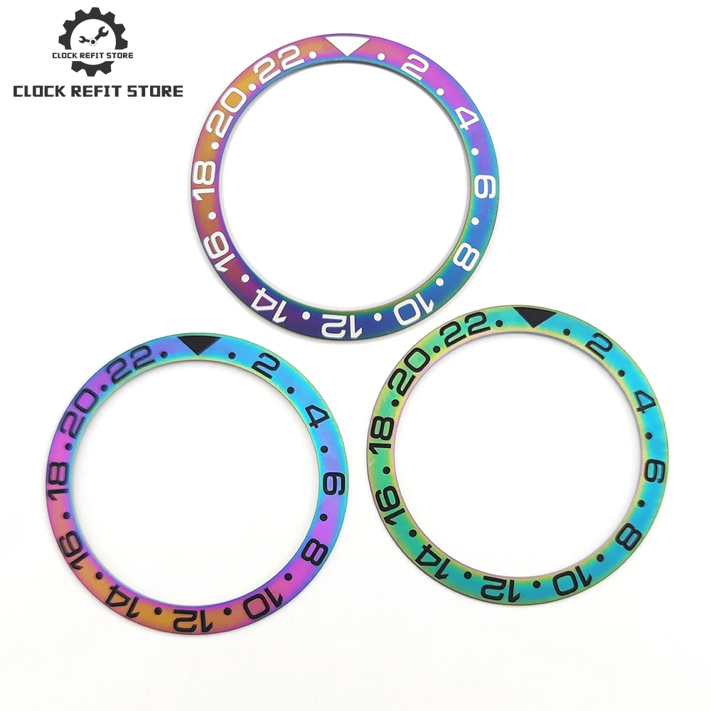 Часы модификации магазина 38 мм Цветные часы Безель высокое качество керамика GMT