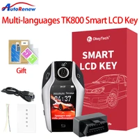 okeytech multi languages tk800 smart lcd key for bmwbenzkiahyundaiaudivw universal modified key comfort access long standby