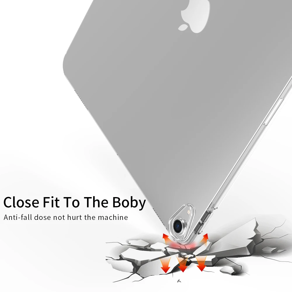 Прозрачный чехол для iPad 7 8 9 10 2 5 6 Air 1 3 из ТПУ силиконовый прозрачный 4 2022 Mini 2021 |