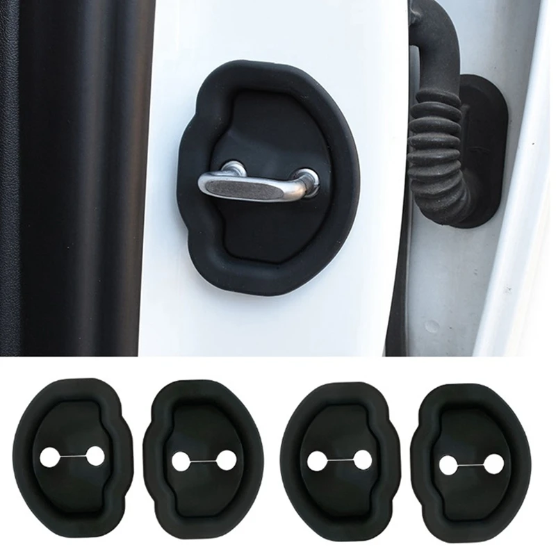 

4Pcs Upgraded Durable Silicone Car Door Lock Latches Cover For Tesla Model 3 Model Y Model X/S Car Door Lock Protector