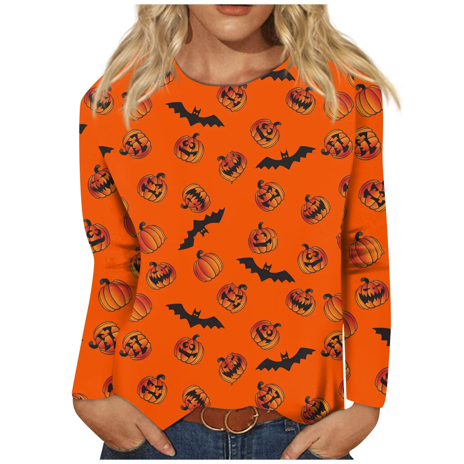 

Women'S Clothing Offer Free Shipping Charming Casual Women Shirts Y2k Halloween Costume Long Sleeves Women Teesy2k T-Shirts