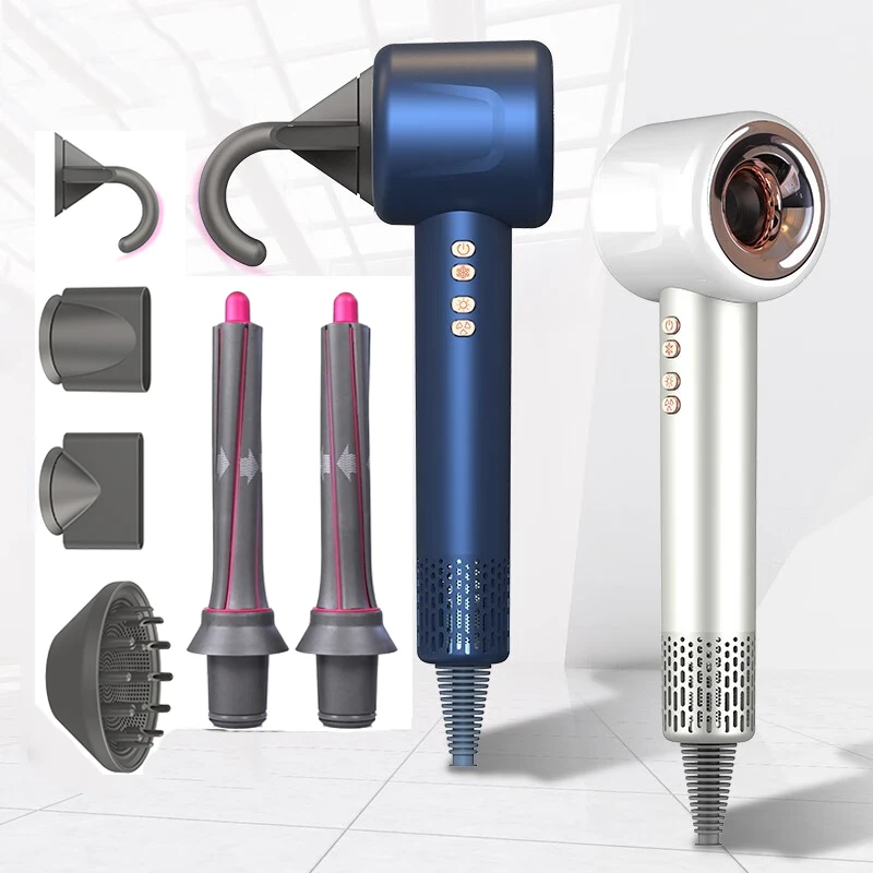 

2022 New Professional Hair Dryer With Flyaway Attachment Negative Ionic Premium HD08 Hair Dryers Multifunction Salon Style Tool