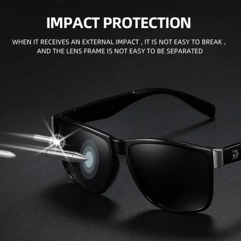 Classic Men's Polarized Sunglasses Square UV400 Goggles Sun Glasses For Men Women Fishing Camping Hiking Driving Cycling Eyewear