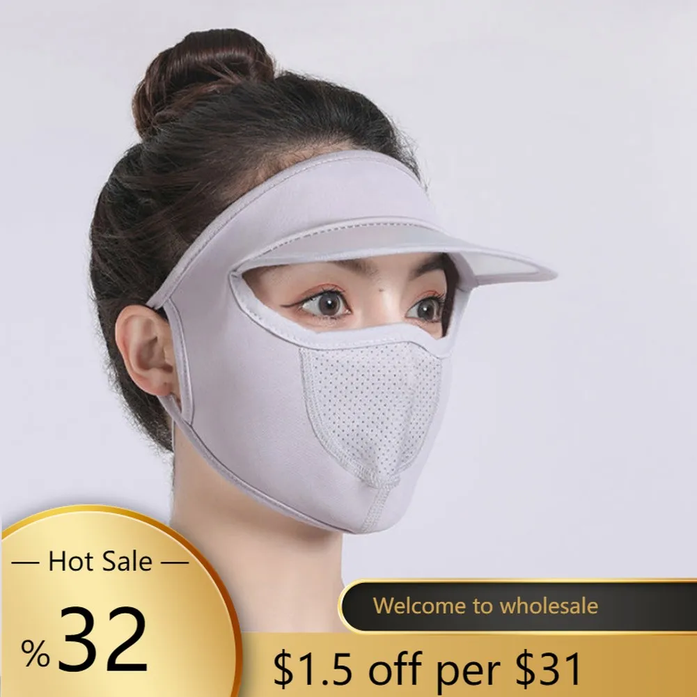 

Женская шелковая Солнцезащитная маска от пыли, многоразовая маска для рта на все лицо, летняя Солнцезащитная дышащая маска для верховой езд...