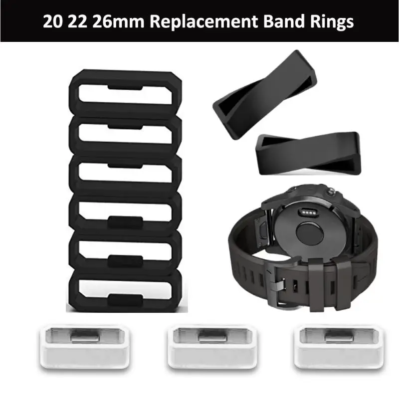 

Rubber Watch Strap Band Keeper Holder Loop Strap Activity Ring Accessories Silicone Watchband Bezel for Garmin Fenix6x/6s