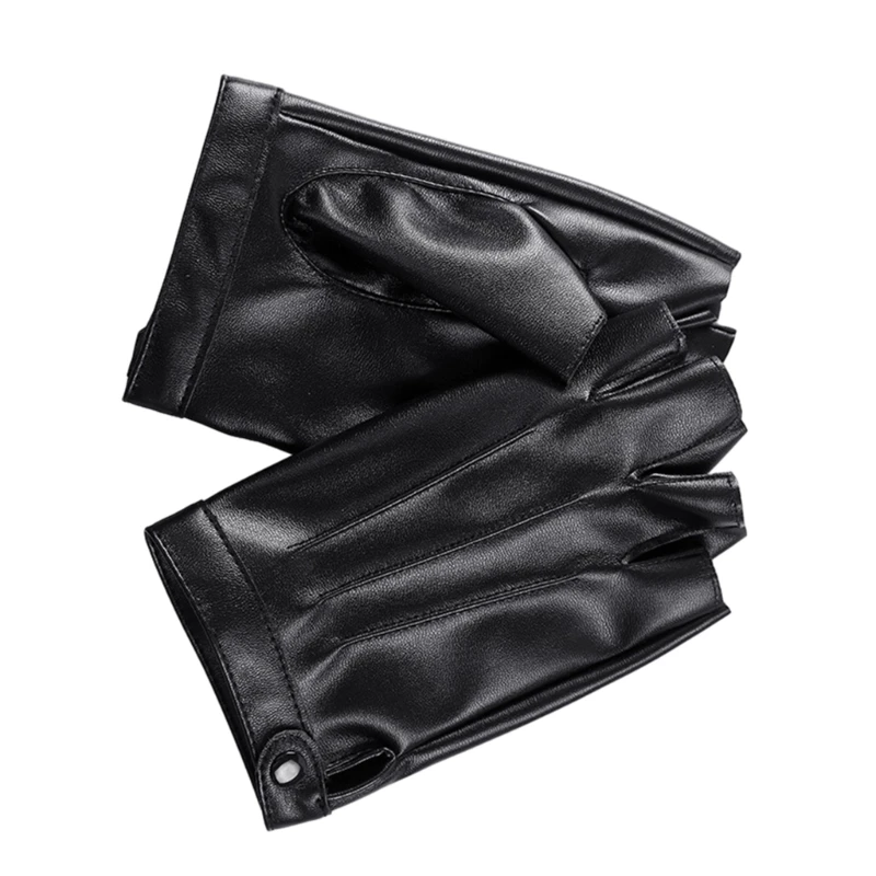 

95AB Y2K Перчатки с полупальцами Регулируемый ремешок Байкерские перчатки Ролевые игры Костюм Варежки