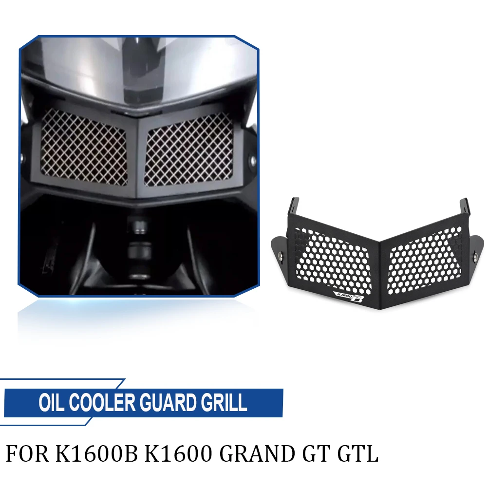 

Motorcycle Oil Cooler Protection Grill Radiator Guard Cover For BMW K1600B K1600GT K1600GTL K 1600 GT/GTL -2016 2018 2019+ 2022