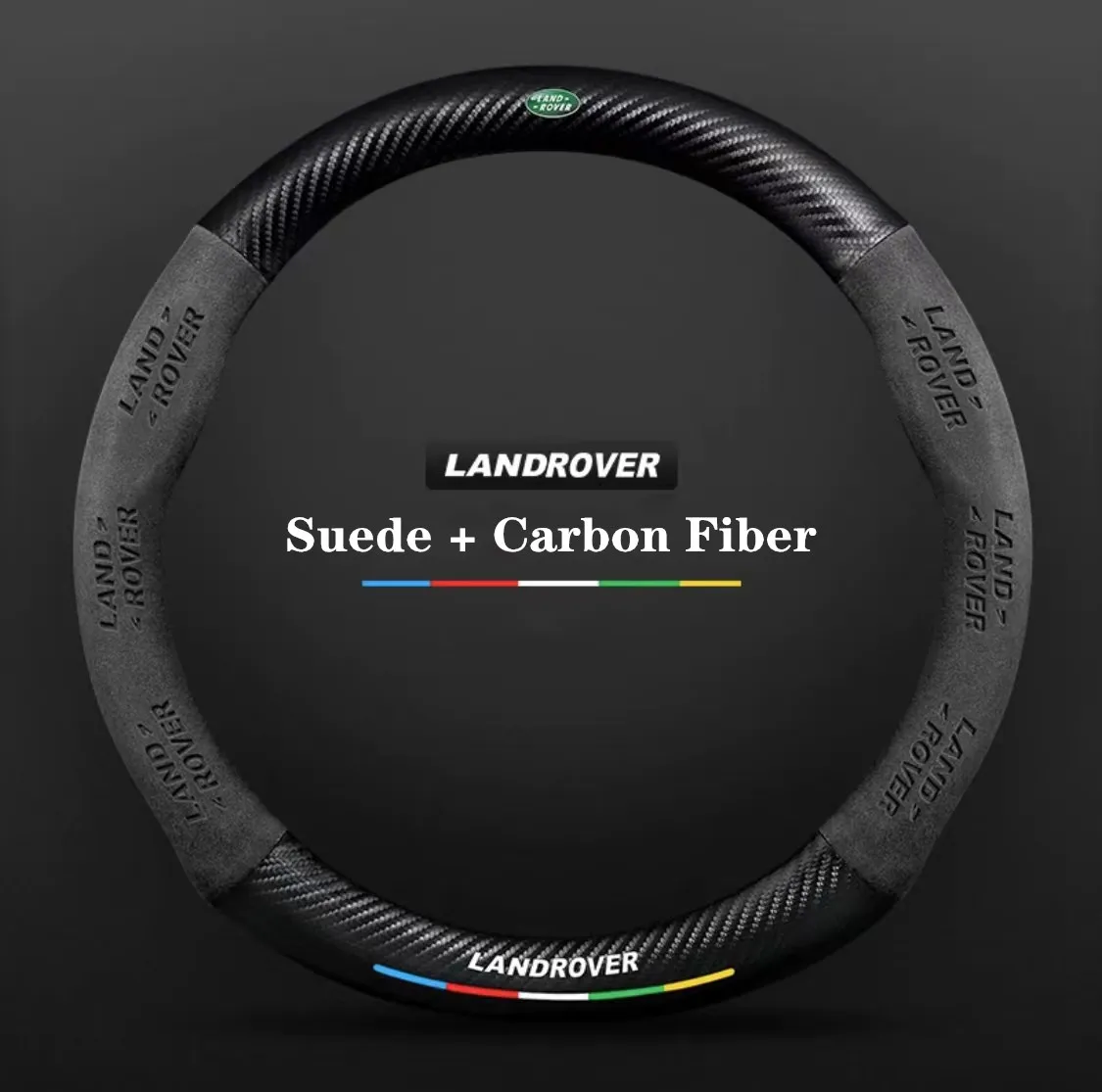 

Car Suede Carbon Fiber Non-Slip Steering Wheel Cover For Land Rover Range Rover Sport Denfender Freelander Discovery 3 4 Evoque
