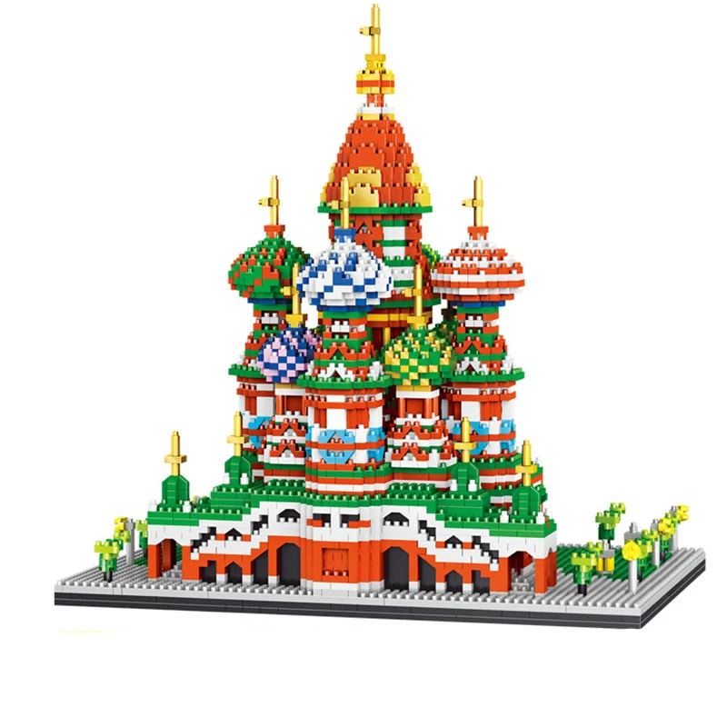 

DIY Mini Micro Building Blocks St. Basil Cathedral Model City Bricks Developmental Educational For Kids Toys Gift