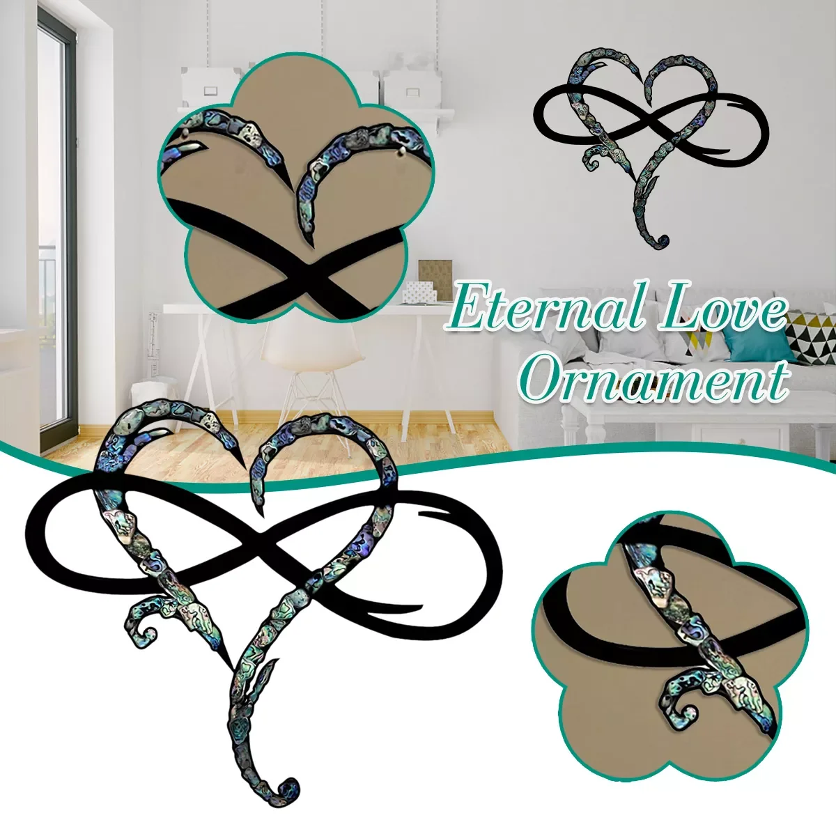 

Metal Wall Decoration Unique Design-wall Art Room Decoration Eternal Love Infinite Heart Iron Art Decoration Interior Decoration