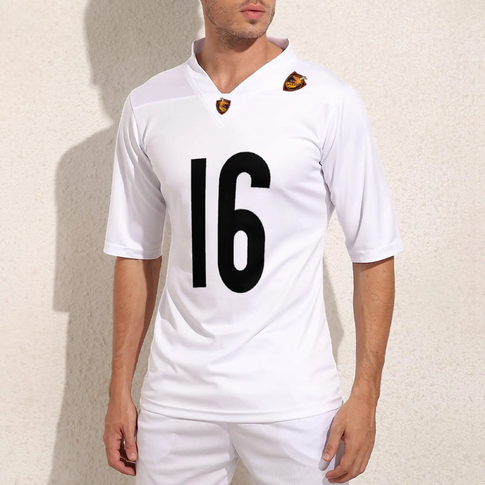 

Customized Jacksonville No 16 White Rugby Jersey Vintage Team Customize Football Jerseys Exercise Men Rugby Shirt